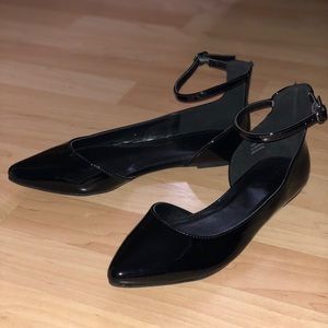 Pointed Toe Ankle Strap Flats
